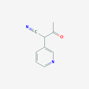 molecular formula C9H8N2O B3300708 3-Oxo-2-(pyridin-3-yl)butanenitrile CAS No. 90417-12-2