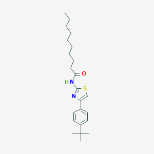 molecular formula C23H34N2OS B330071 N-[4-(4-tert-butylphenyl)-1,3-thiazol-2-yl]decanamide 