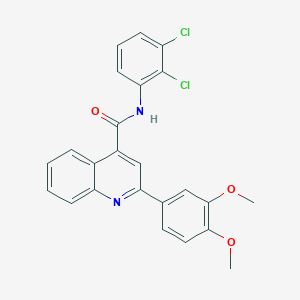 molecular formula C24H18Cl2N2O3 B330072 N-(2,3-dichlorophenyl)-2-(3,4-dimethoxyphenyl)quinoline-4-carboxamide 