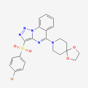 3-[(4-Bromophenyl)sulfonyl]-5-(1,4-dioxa-8-azaspiro[4.5]dec-8-yl)[1,2,3]triazolo[1,5-a]quinazoline