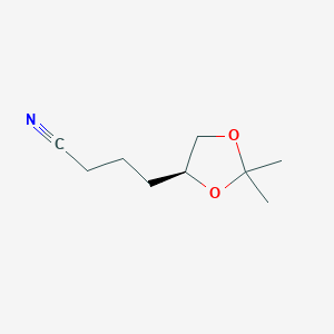 molecular formula C9H15NO2 B3300738 (S)-4,5-isopropylidene hexanonitrile CAS No. 90472-95-0