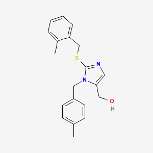molecular formula C20H22N2OS B3300751 (1-(4-methylbenzyl)-2-((2-methylbenzyl)thio)-1H-imidazol-5-yl)methanol CAS No. 904817-25-0