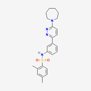 molecular formula C24H28N4O2S B3300770 N-[3-(6-azepan-1-ylpyridazin-3-yl)phenyl]-2,4-dimethylbenzenesulfonamide CAS No. 904822-48-6
