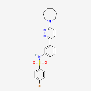 molecular formula C22H23BrN4O2S B3300778 N-[3-(6-azepan-1-ylpyridazin-3-yl)phenyl]-4-bromobenzenesulfonamide CAS No. 904823-13-8