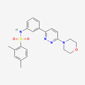molecular formula C22H24N4O3S B3300799 2,4-dimethyl-N-[3-(6-morpholin-4-ylpyridazin-3-yl)phenyl]benzenesulfonamide CAS No. 904823-64-9