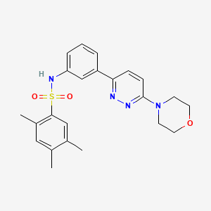 molecular formula C23H26N4O3S B3300800 2,4,5-trimethyl-N-[3-(6-morpholin-4-ylpyridazin-3-yl)phenyl]benzenesulfonamide CAS No. 904823-71-8