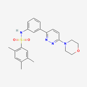 molecular formula C23H26N4O3S B3300800 2,4,5-trimethyl-N-{3-[6-(morpholin-4-yl)pyridazin-3-yl]phenyl}benzene-1-sulfonamide CAS No. 904823-71-8