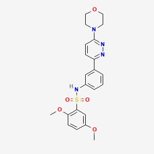 molecular formula C22H24N4O5S B3300815 2,5-dimethoxy-N-[3-(6-morpholin-4-ylpyridazin-3-yl)phenyl]benzenesulfonamide CAS No. 904824-04-0