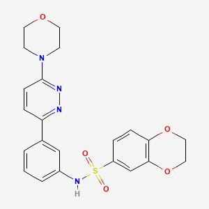 N-[3-(6-morpholin-4-ylpyridazin-3-yl)phenyl]-2,3-dihydro-1,4-benzodioxine-6-sulfonamide