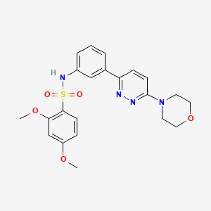 molecular formula C22H24N4O5S B3300835 2,4-dimethoxy-N-[3-(6-morpholin-4-ylpyridazin-3-yl)phenyl]benzenesulfonamide CAS No. 904824-89-1