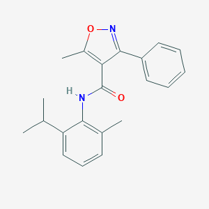 molecular formula C21H22N2O2 B330088 N-(2-isopropyl-6-methylphenyl)-5-methyl-3-phenyl-4-isoxazolecarboxamide 