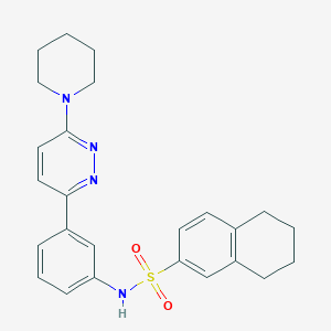 N-[3-(6-piperidin-1-ylpyridazin-3-yl)phenyl]-5,6,7,8-tetrahydronaphthalene-2-sulfonamide