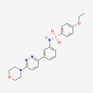 molecular formula C22H24N4O4S B3300906 4-ethoxy-N-[3-(6-morpholin-4-ylpyridazin-3-yl)phenyl]benzenesulfonamide CAS No. 904833-69-8