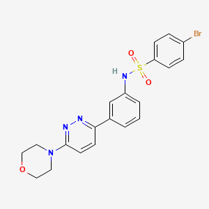 molecular formula C20H19BrN4O3S B3300913 4-bromo-N-[3-(6-morpholin-4-ylpyridazin-3-yl)phenyl]benzenesulfonamide CAS No. 904833-83-6