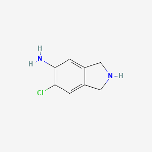 molecular formula C8H9ClN2 B3300930 6-Chloroisoindolin-5-amine CAS No. 905273-33-8