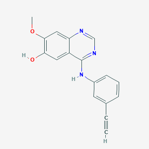 molecular formula C17H13N3O2 B3300936 4-(3-Ethynylphenylamino)-7-methoxyquinazolin-6-ol CAS No. 905306-05-0