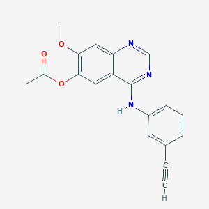 molecular formula C19H15N3O3 B3300943 4-((3-Ethynylphenyl)amino)-7-methoxyquinazolin-6-yl acetate CAS No. 905306-07-2