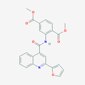 molecular formula C24H18N2O6 B330096 Dimethyl 2-({[2-(2-furyl)-4-quinolinyl]carbonyl}amino)terephthalate 