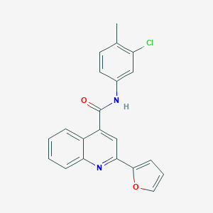 molecular formula C21H15ClN2O2 B330098 N-(3-chloro-4-methylphenyl)-2-(furan-2-yl)quinoline-4-carboxamide 