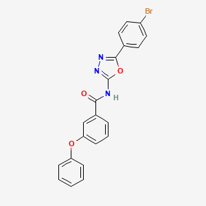molecular formula C21H14BrN3O3 B3300999 N-[5-(4-bromophenyl)-1,3,4-oxadiazol-2-yl]-3-phenoxybenzamide CAS No. 905680-61-7