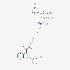 molecular formula C40H36Br2N4O2 B330100 2-(3-bromophenyl)-N-[8-({[2-(3-bromophenyl)-4-quinolinyl]carbonyl}amino)octyl]-4-quinolinecarboxamide 