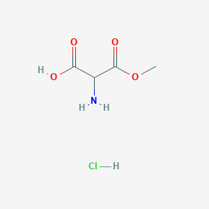 molecular formula C4H8ClNO4 B3301047 2-Amino-3-methoxy-3-oxopropanoic acid hydrochloride CAS No. 90587-51-2