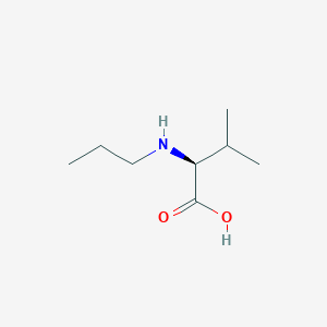 molecular formula C8H17NO2 B3301049 (S)-2-(Propylamino)-3-methylbutanoic acid CAS No. 90600-07-0