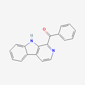 molecular formula C18H12N2O B3301067 Methanone, phenyl-9H-pyrido[3,4-b]indol-1-yl- CAS No. 906067-36-5