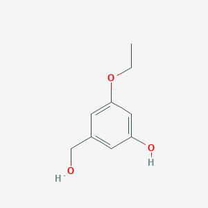 molecular formula C9H12O3 B3301070 3-Ethoxy-5-(hydroxymethyl)phenol CAS No. 906079-93-4