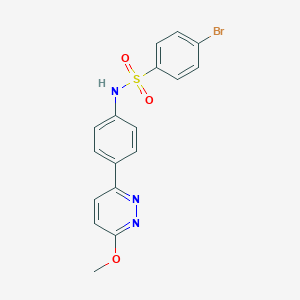 molecular formula C17H14BrN3O3S B3301078 4-bromo-N-[4-(6-methoxypyridazin-3-yl)phenyl]benzenesulfonamide CAS No. 906152-28-1