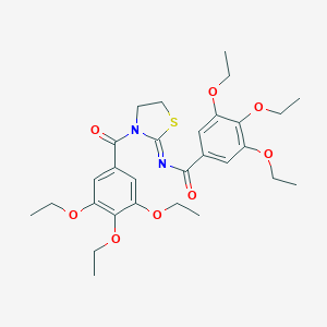 molecular formula C29H38N2O8S B330108 3,4,5-triethoxy-N-[3-(3,4,5-triethoxybenzoyl)-1,3-thiazolidin-2-ylidene]benzamide 