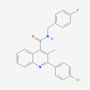molecular formula C24H18ClFN2O B330109 2-(4-chlorophenyl)-N-(4-fluorobenzyl)-3-methyl-4-quinolinecarboxamide 