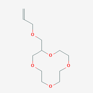 molecular formula C12H22O5 B3301110 1,4,7,10-Tetraoxacyclododecane, 2-[(2-propen-1-yloxy)methyl]- CAS No. 90655-78-0