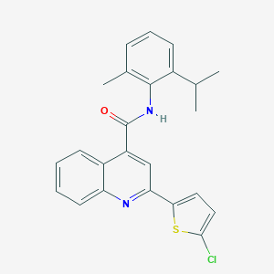 molecular formula C24H21ClN2OS B330113 2-(5-chloro-2-thienyl)-N-(2-isopropyl-6-methylphenyl)-4-quinolinecarboxamide 