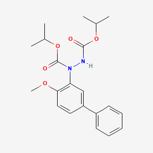 molecular formula C21H26N2O5 B3301146 Diisopropyl 1-(4-methoxybiphenyl-3-yl)hydrazine-1,2-dicarboxylate CAS No. 907178-63-6