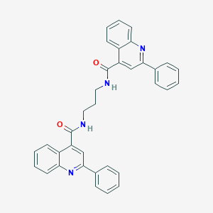 molecular formula C35H28N4O2 B330115 2-phenyl-N-(3-{[(2-phenyl-4-quinolinyl)carbonyl]amino}propyl)-4-quinolinecarboxamide 