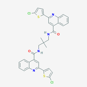 molecular formula C33H26Cl2N4O2S2 B330116 2-(5-chloro-2-thienyl)-N-[3-({[2-(5-chloro-2-thienyl)-4-quinolinyl]carbonyl}amino)-2,2-dimethylpropyl]-4-quinolinecarboxamide 