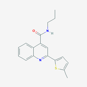 molecular formula C18H18N2OS B330119 2-(5-methylthiophen-2-yl)-N-propylquinoline-4-carboxamide 
