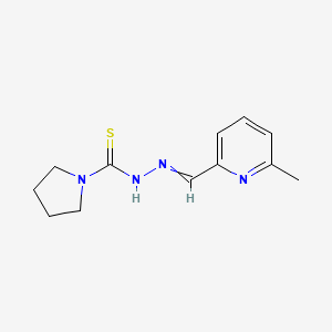 molecular formula C12H16N4S B3301193 N-[(6-methylpyridin-2-yl)methylideneamino]pyrrolidine-1-carbothioamide CAS No. 907549-72-8