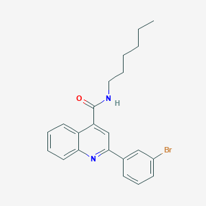 molecular formula C22H23BrN2O B330120 2-(3-bromophenyl)-N-hexylquinoline-4-carboxamide 