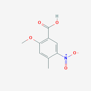 molecular formula C9H9NO5 B3301213 2-Methoxy-4-methyl-5-nitrobenzoic acid CAS No. 90763-12-5