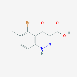 molecular formula C10H7BrN2O3 B3301218 5-Bromo-6-methyl-4-oxo-1,4-dihydrocinnoline-3-carboxylic acid CAS No. 90767-13-8