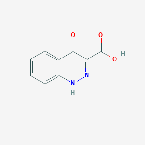 molecular formula C10H8N2O3 B3301228 8-Methyl-4-oxo-1,4-dihydrocinnoline-3-carboxylic acid CAS No. 90771-19-0