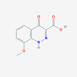 molecular formula C10H8N2O4 B3301232 8-Methoxy-4-oxo-1,4-dihydrocinnoline-3-carboxylic acid CAS No. 90771-54-3