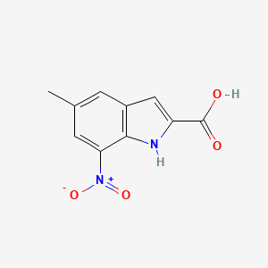molecular formula C10H8N2O4 B3301234 5-methyl-7-nitro-1H-indole-2-carboxylic acid CAS No. 90771-56-5
