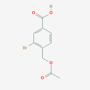 molecular formula C10H9BrO4 B3301241 4-(Acetoxymethyl)-3-bromobenzoic acid CAS No. 90772-73-9