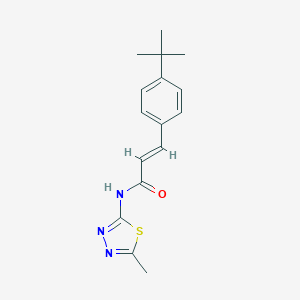 molecular formula C16H19N3OS B330125 3-(4-tert-butylphenyl)-N-(5-methyl-1,3,4-thiadiazol-2-yl)acrylamide 
