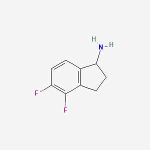 molecular formula C9H9F2N B3301255 4,5-二氟-2,3-二氢-1H-茚-1-胺 CAS No. 907973-34-6