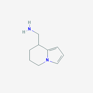 molecular formula C9H14N2 B3301296 (5,6,7,8-Tetrahydroindolizin-8-yl)methanamine CAS No. 908103-37-7