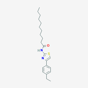 molecular formula C22H32N2OS B330130 N-[4-(4-ethylphenyl)-1,3-thiazol-2-yl]undecanamide 